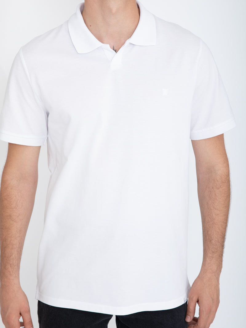 LOGO NAKIŞLI POLO T-SHIRT BEYAZ