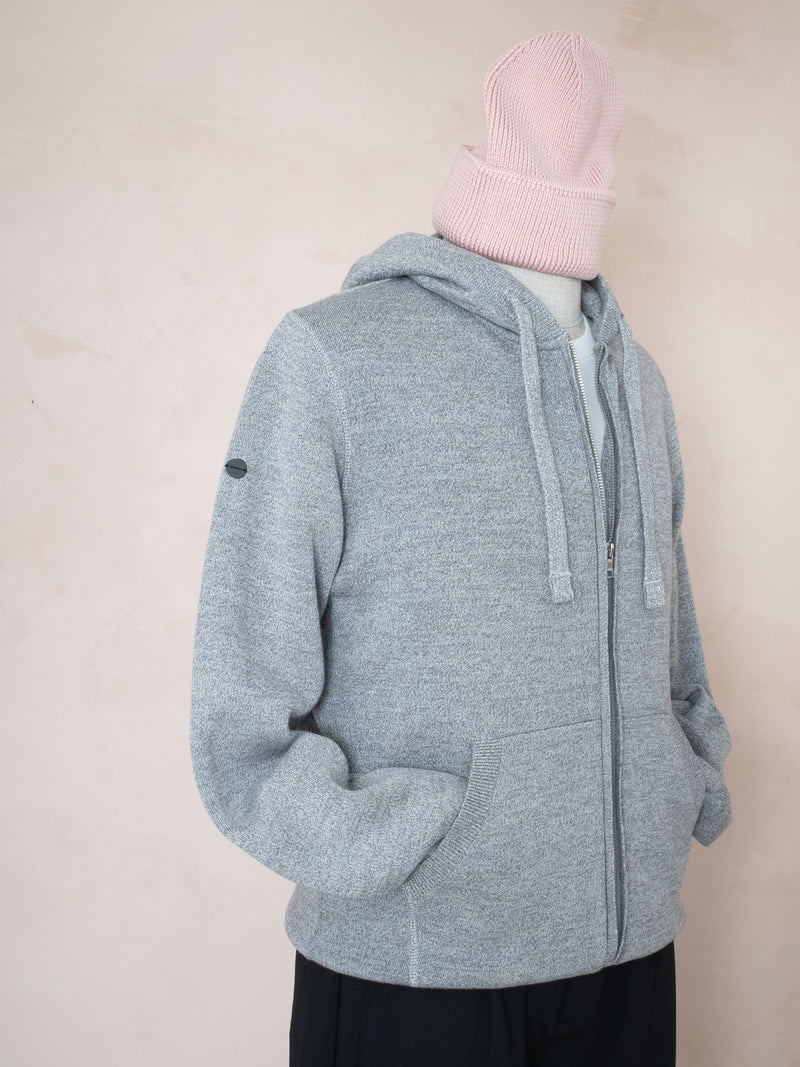 TRİKO FERMUARLI HOODIE GRİ