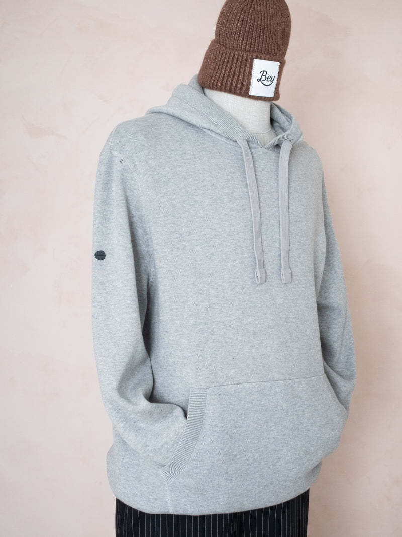 TRİKO HOODIE GRİ